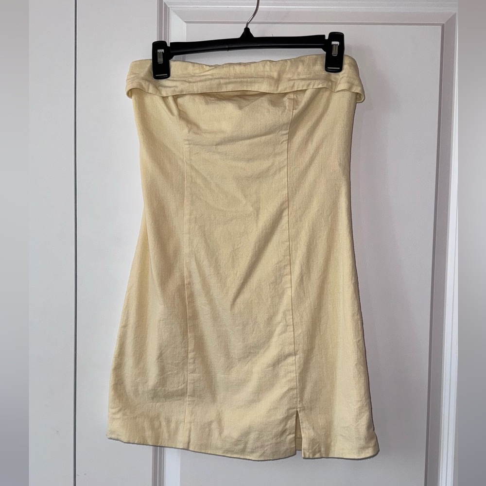 BP Strapless Dress - Light Yellow